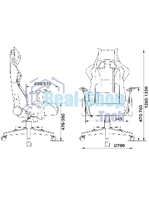 Кресло Zombie Game Penta черный/красный, экокожа, 120 кг, механизм качания