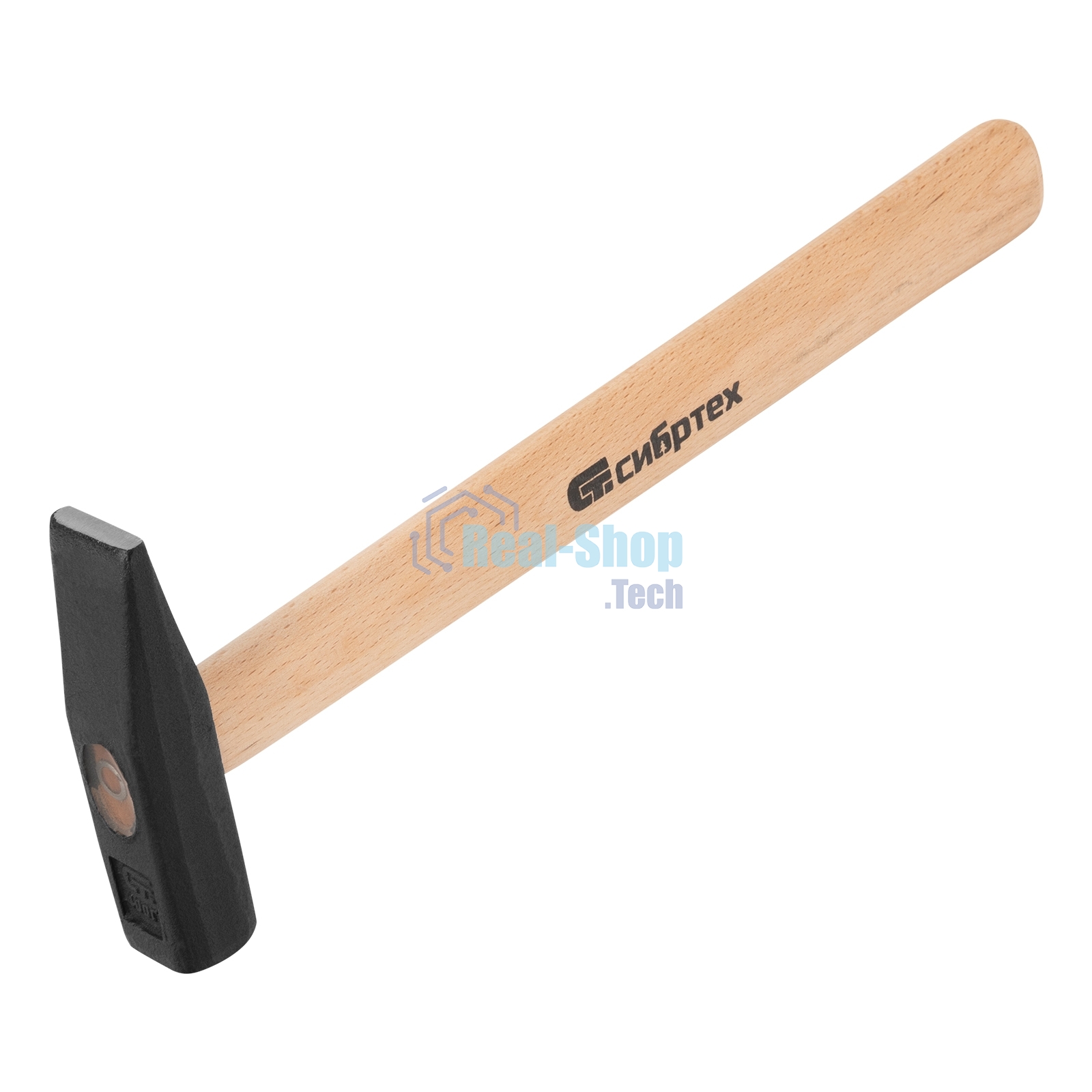 Молоток слесарный Сибртех 400 г, квадратный боек, деревянная рукоятка