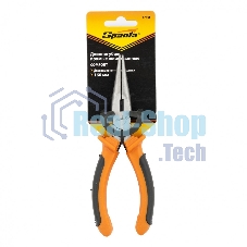 Длинногубцы Sparta Comfort, 160 мм, прямые шлифованные, двухкомпонентные рукоятки