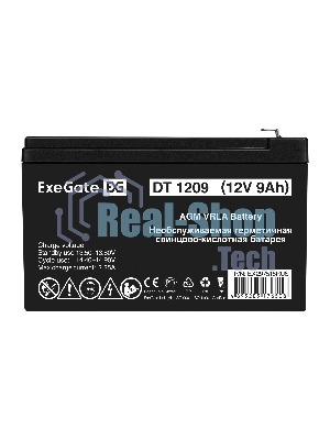 Аккумуляторная батарея ExeGate DT 1209 (12V 9Ah, клеммы F1)