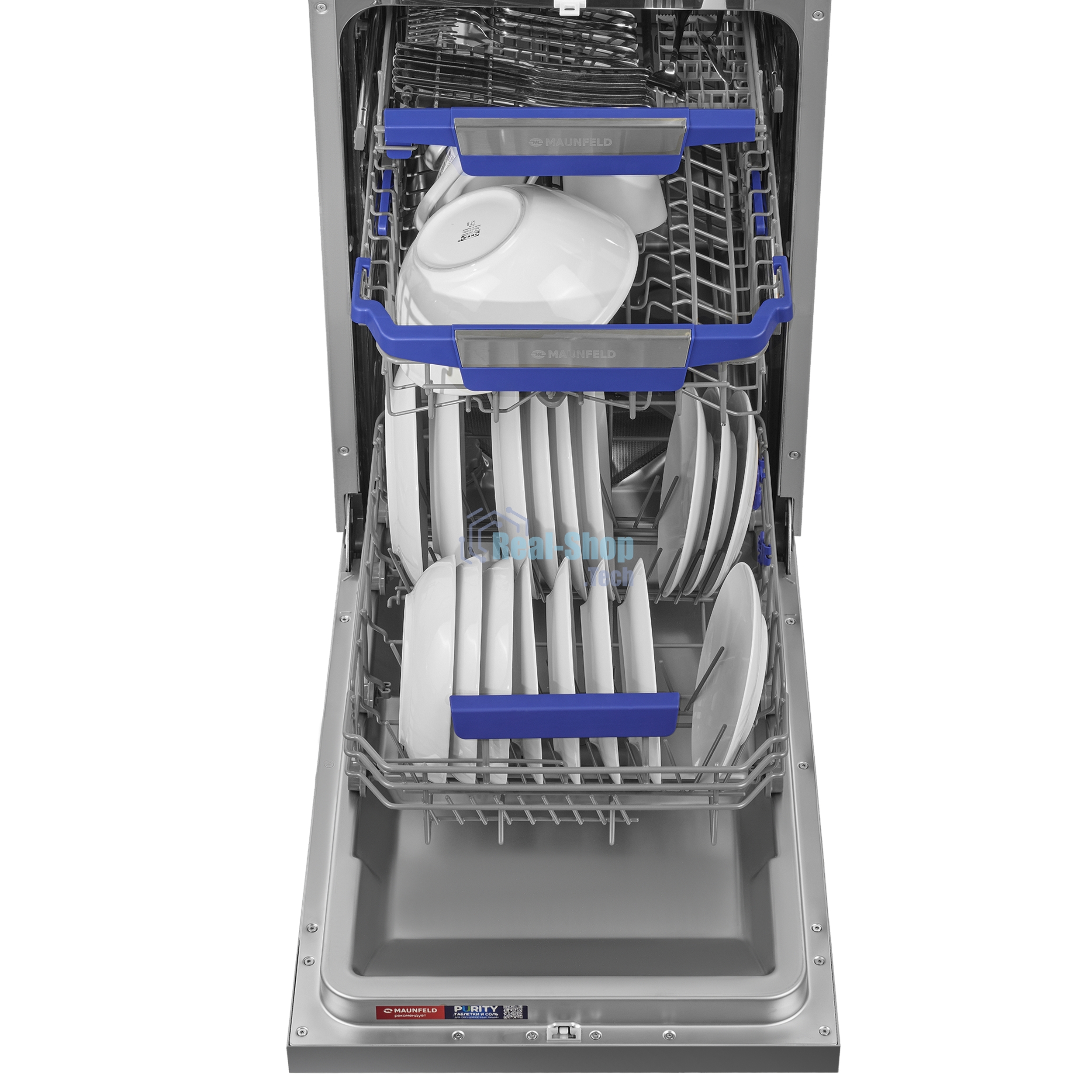 Посудомоечная машина Maunfeld MWF45331S, серебристый, 45 см, 10 компл., 49 дБ, класс A++