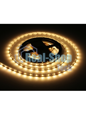 Светодиодная лента GS1001 2835 60Led/ 4.8W m/ 12V IP20 3000K/ 5000*8*1.2mm (2 конт.)