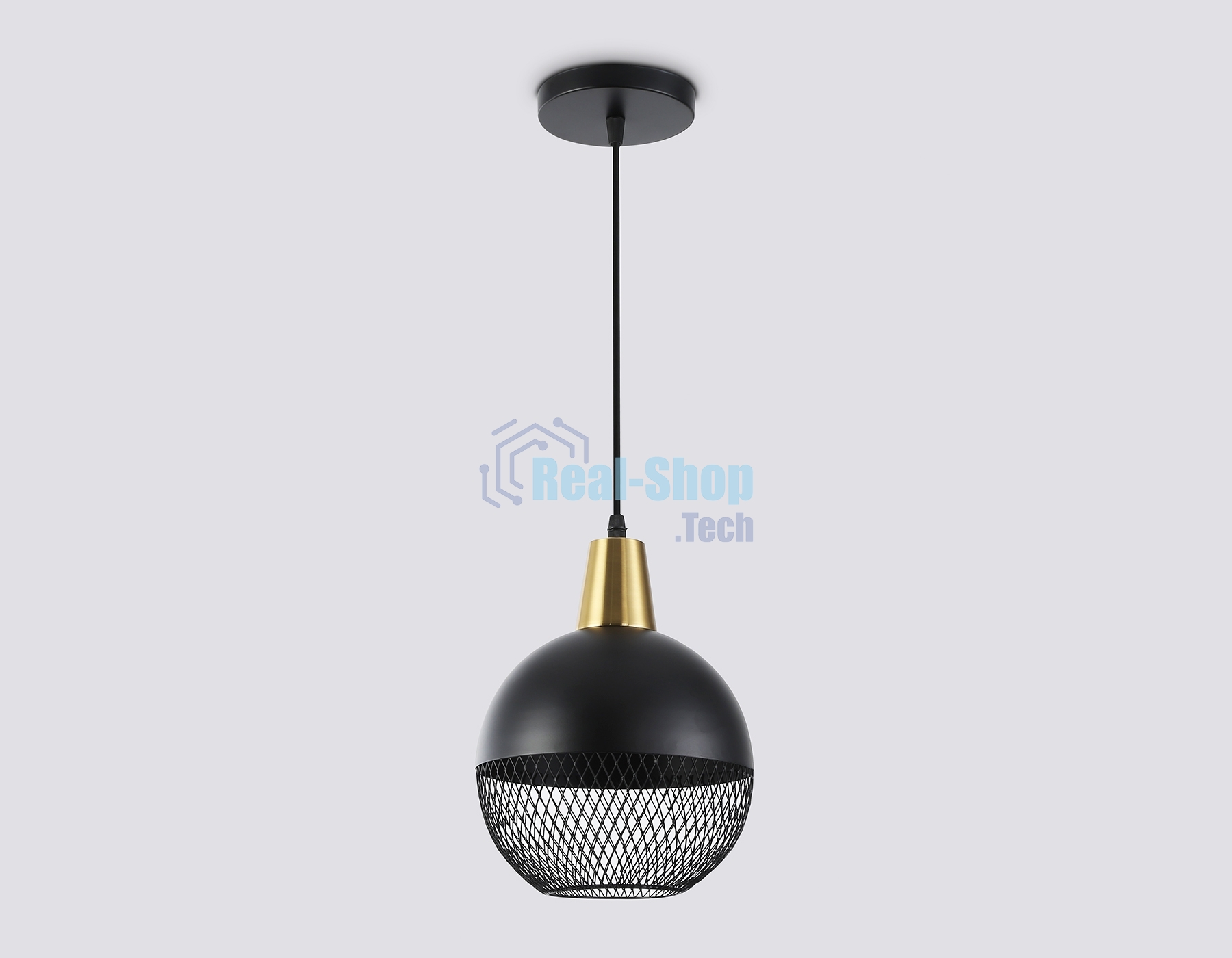 Светильник Ambrella light TR8504 BK/CP черный/медь E27 max 60W D200*1000
