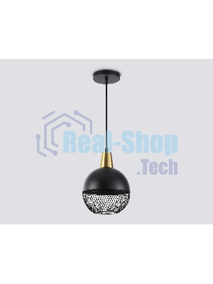 Светильник Ambrella light TR8504 BK/CP черный/медь E27 max 60W D200*1000