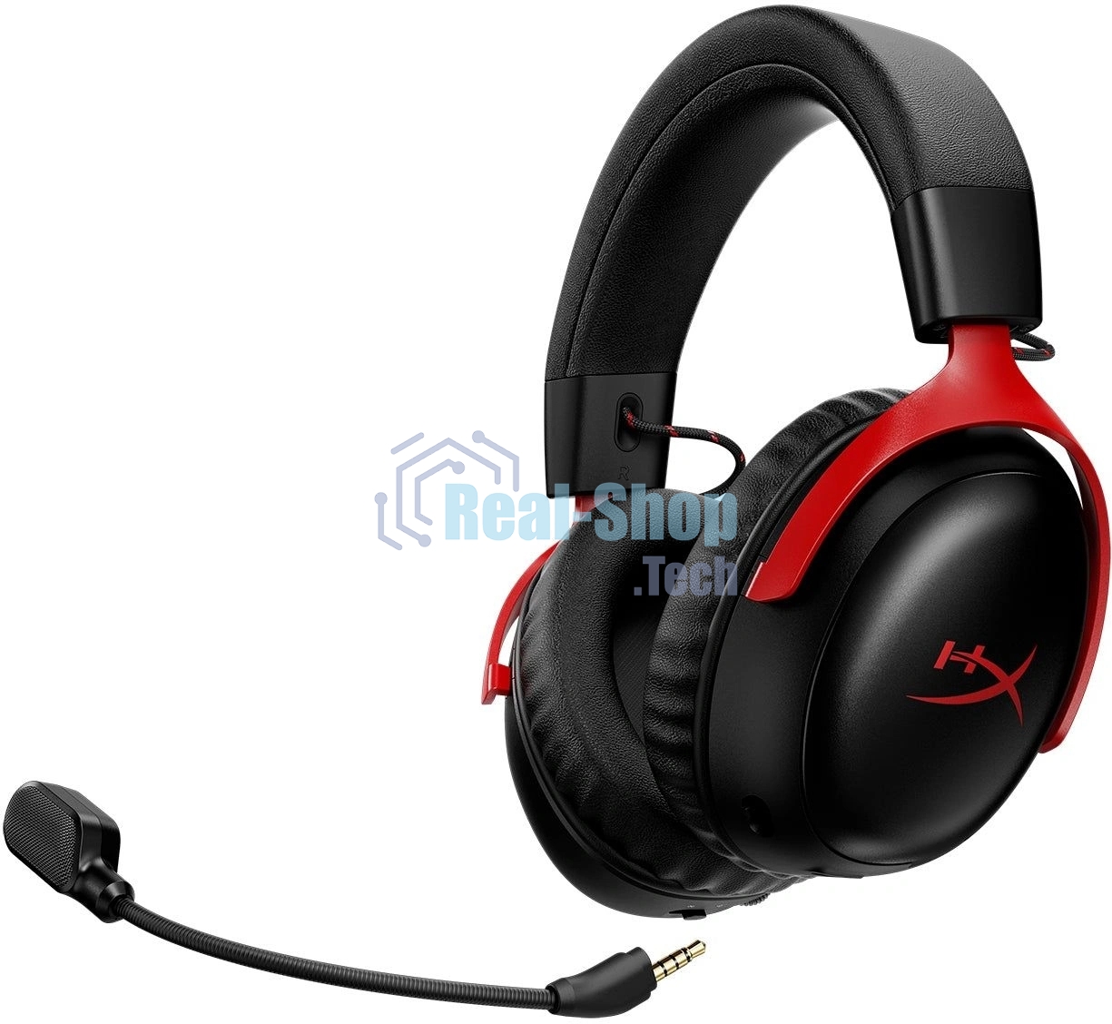 Гарнитура HyperX Cloud III S Wireless чёрный/красный, беспроводная, радиоканал, до 120 ч, съёмный микрофон, совместимость с PS5