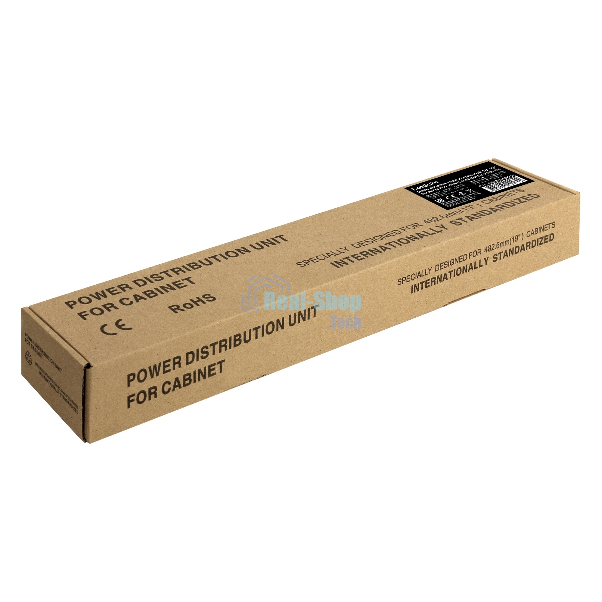 Блок розеток горизонтальный ExeGate ServerPro PDU-19H903 Al-9S-EU2, 19