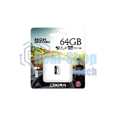 Флеш карта microSD 64Gb Kingston microSDНC Class 10 A1 UHS-I Endurance 95R/30W Card Only