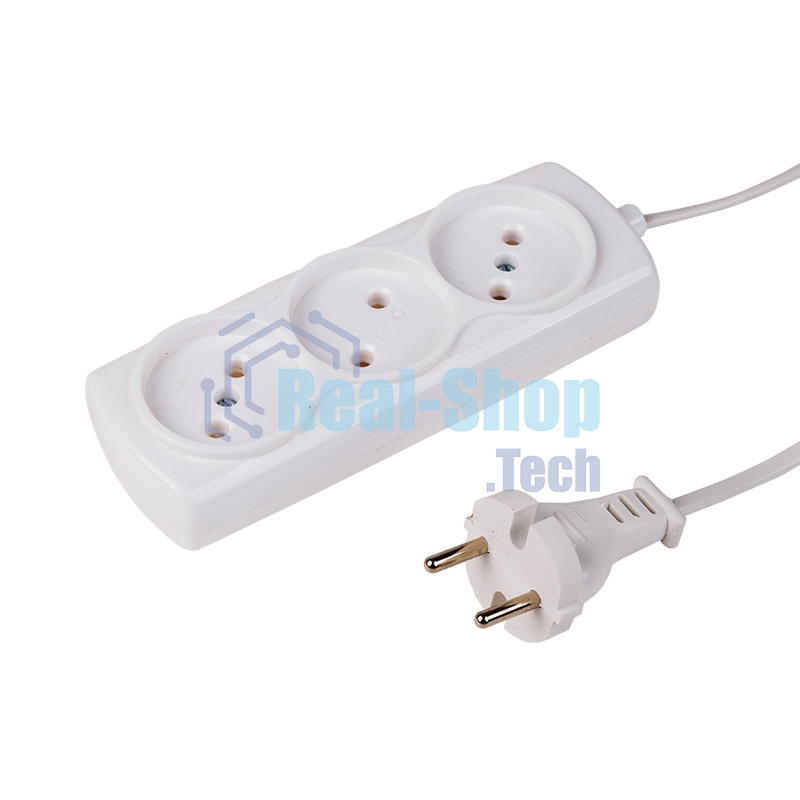 Удлинитель PROconnect STANDARD 3 гнезда, 1.5 м, 2х0.75 мм², б/з, белый