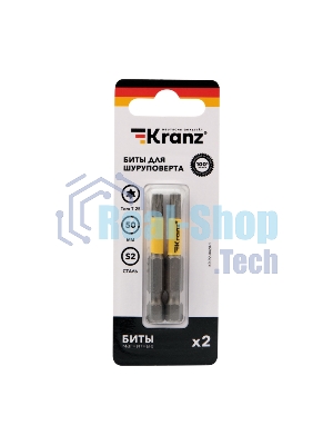 Бита для шуруповерта Kranz Torx T25х50 мм (2 шт./уп.)