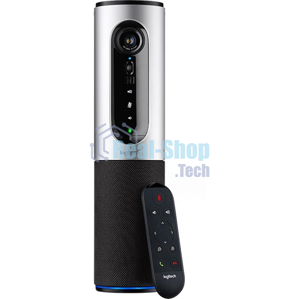 Веб-камера Logitech ConferenceCam Connect 1920x1080, 30 кадр/с, USB, микрофон (2 шт, шумоподавление), автофокус, автоосвещение, серебристый