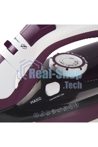 Утюг Galaxy Line GL 6108, бордовый с белым, паровой, 2400 Вт, постоянный пар 50 г/мин, паровой удар 230 г/мин, функции: автоотключение, самоочистка, антикапля, антинакипь, вертикальное отпаривание, индикатор автоотключения, индикатор нагрева, функция увла