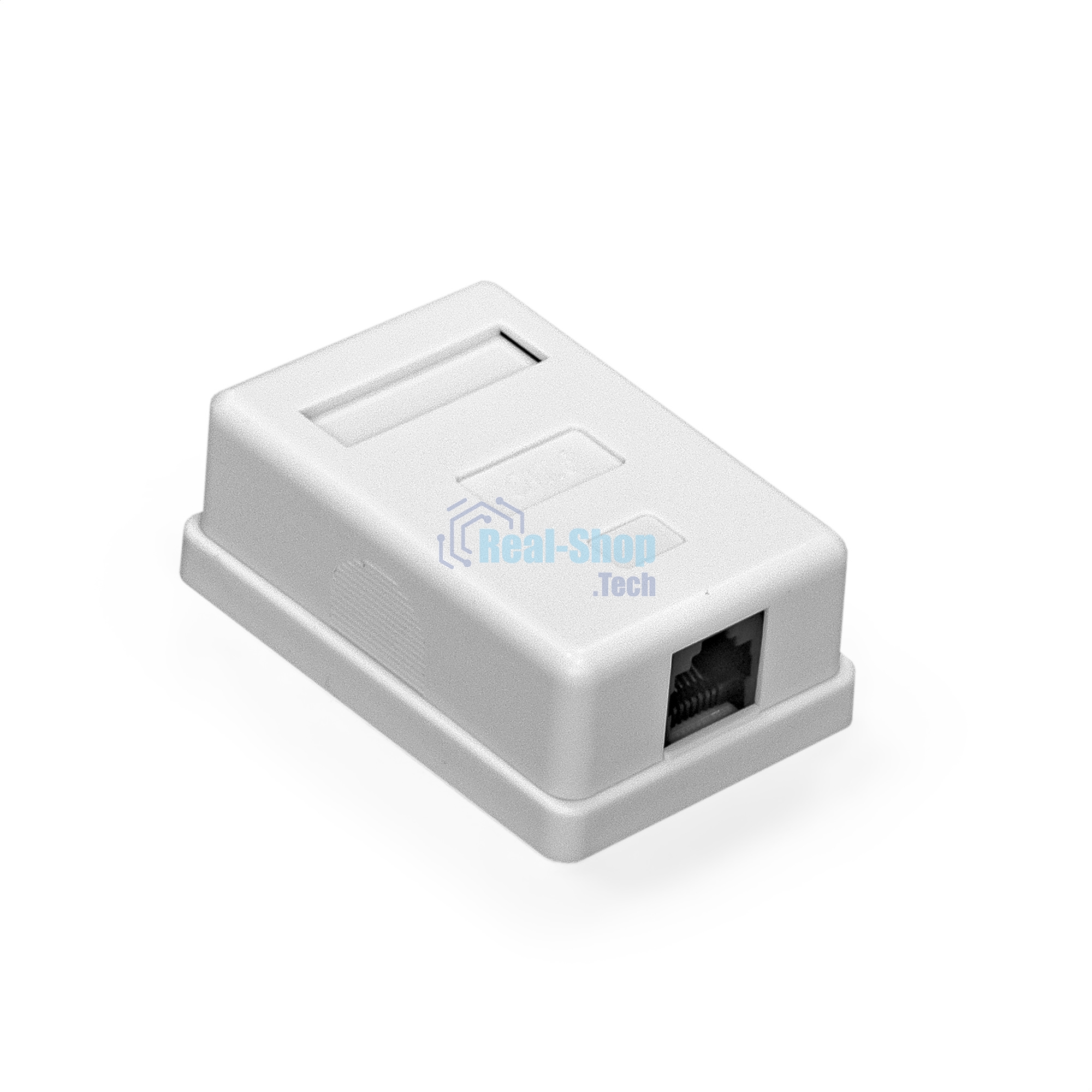 Розетка компьютерная внешняя ExeGate SM1-RJ45-C6 RJ-45 кат.6 UTP Krone/110