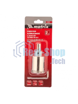 Сверло Matrix алмазное по керамограниту, 32 х 67 мм