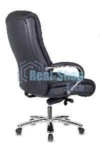 Кресло руководителя Бюрократ T-9925SL/BLACK черный, кожа, крестовина хром