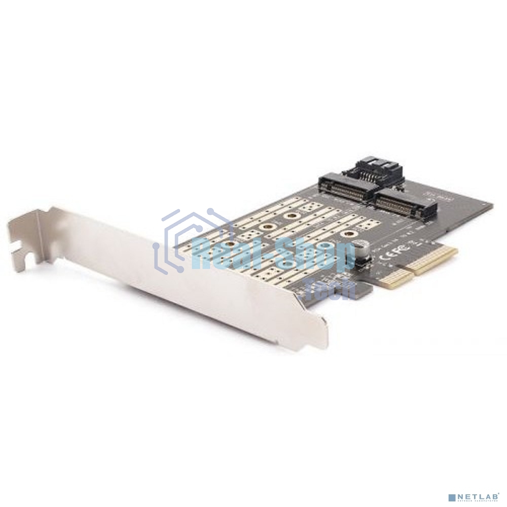Адаптер AgeStar AS-MC02 PCI-E для M.2 SATA SSD+M.2 NVME SSD Card