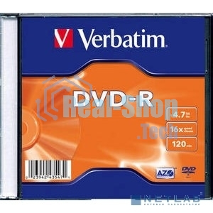 Диск DVD-R Verbatim 16-x, 4.7 Gb, (уп 20 шт) (43547)