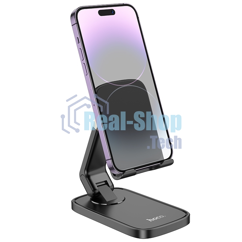 Настольный держатель для телефона Hoco HD8, складной, черный