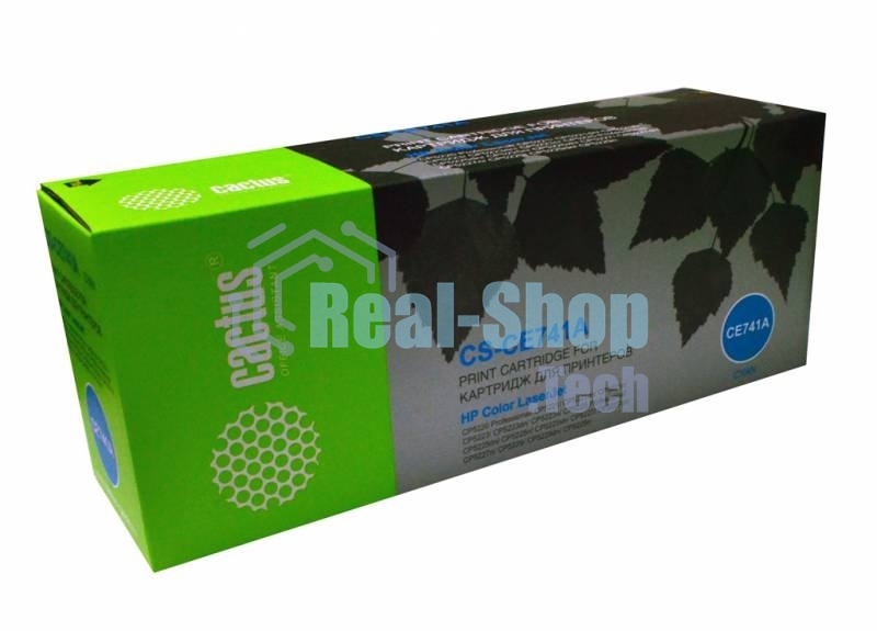 Картридж лазерный Cactus CS-CE741A голубой (7300 стр.) для HP CLJ CP5220/CP5221/CP5223/CP5225/CP5227/CP5229