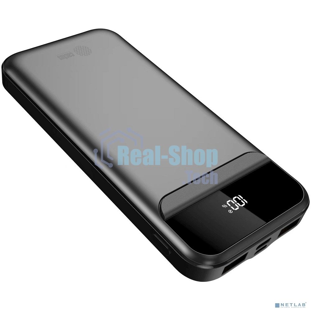 Портативный аккумулятор Cactus CS-PBFSCA-10000 10000mAh 4.5A 2xUSB-A/USB-C черный