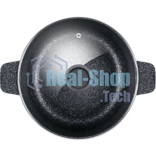 Кастрюля Maunfeld GRETA MF24GRTT01CR из литого алюминия со стеклянной крышкой, 24 см, 4 л