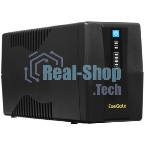 Источник бесперебойного питания ExeGate Power NB-850.LED.AVR.4C13 (850VA/510W, LED, AVR, 4*C13, батарея 12V 9Ah, черный)