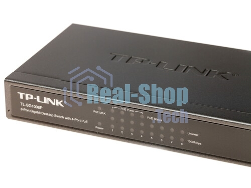 Коммутатор TP-LINK SMB TL-SG1008 8-port Gigabit Switch, 1U rack-mountable steel case