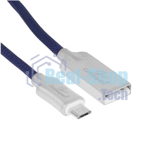 Кабель USB2.0 Cablexpert CC-P-mUSB02Bl-1M, AM/microB, серия Platinum, длина 1м, синий, блистер