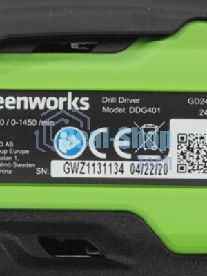 Дрель-шуруповерт аккумуляторная GREENWORKS GD24DD35, Аккумуляторная, без АКБ и ЗУ