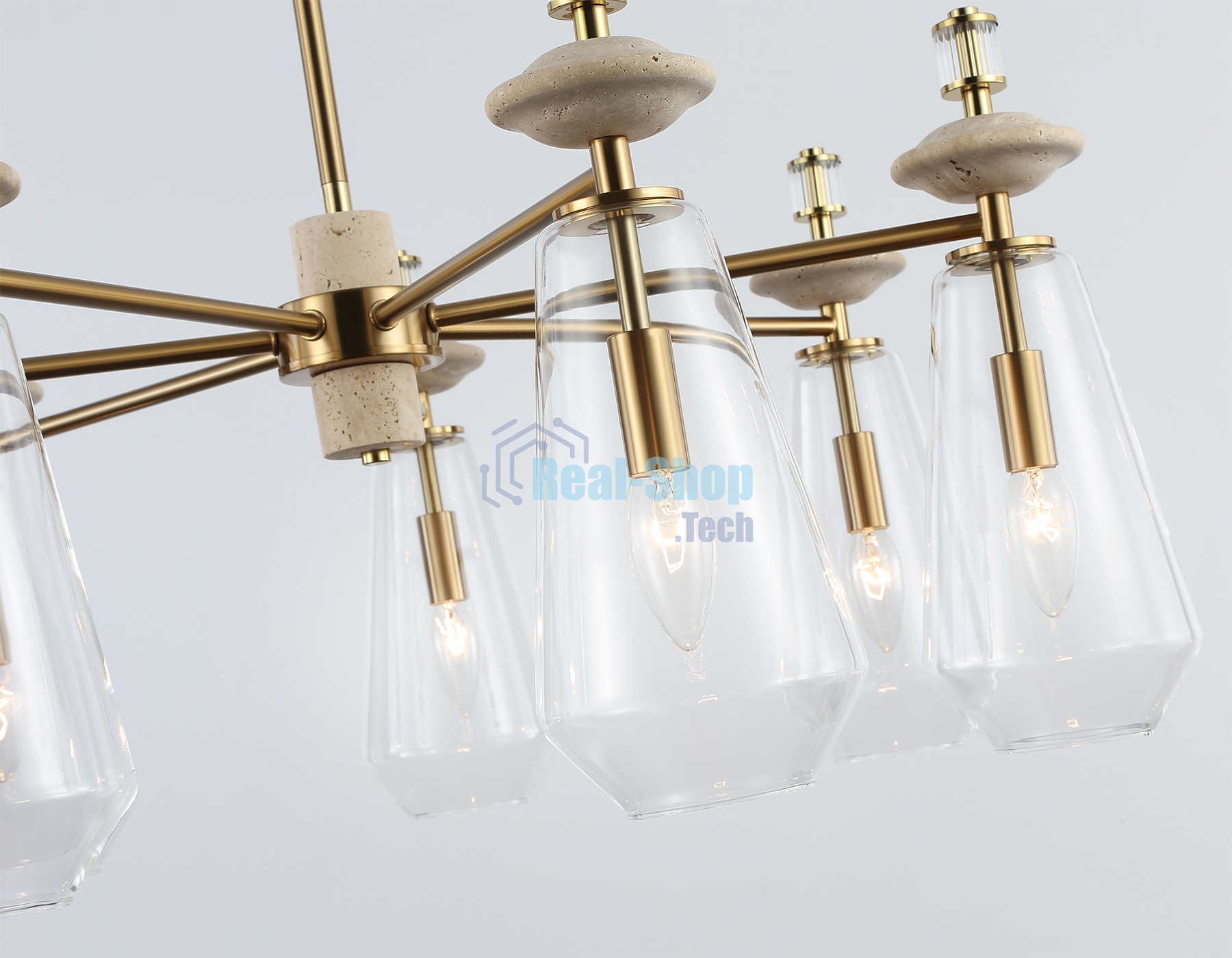 Люстра Ambrella light LH53306/7 BS/CL латунь/прозрачный E14*7 max 40W D770*925