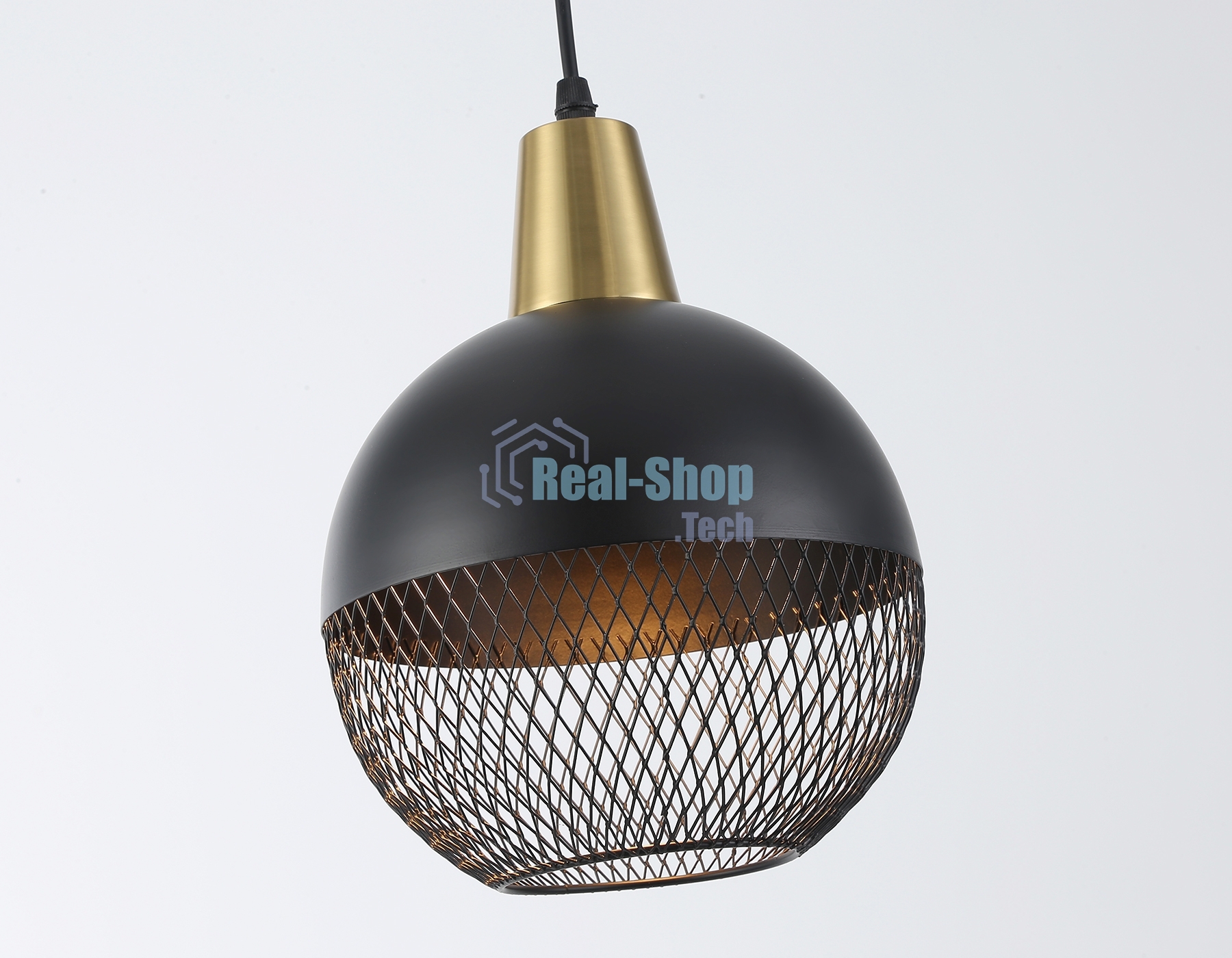 Светильник Ambrella light TR8504 BK/CP черный/медь E27 max 60W D200*1000