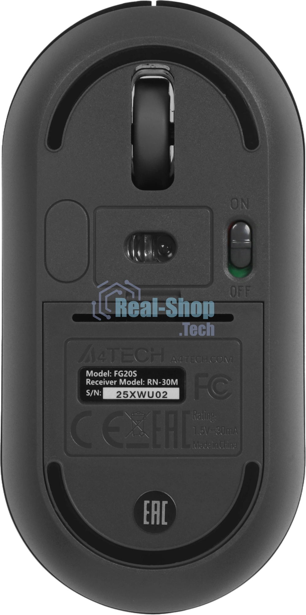 Мышь беспроводная A4Tech Fstyler FG20S серый, 2000 dpi, USB Type-A, радиоканал, кнопки - 4