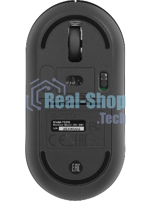 Мышь беспроводная A4Tech Fstyler FG20S серый, 2000 dpi, USB Type-A, радиоканал, кнопки - 4