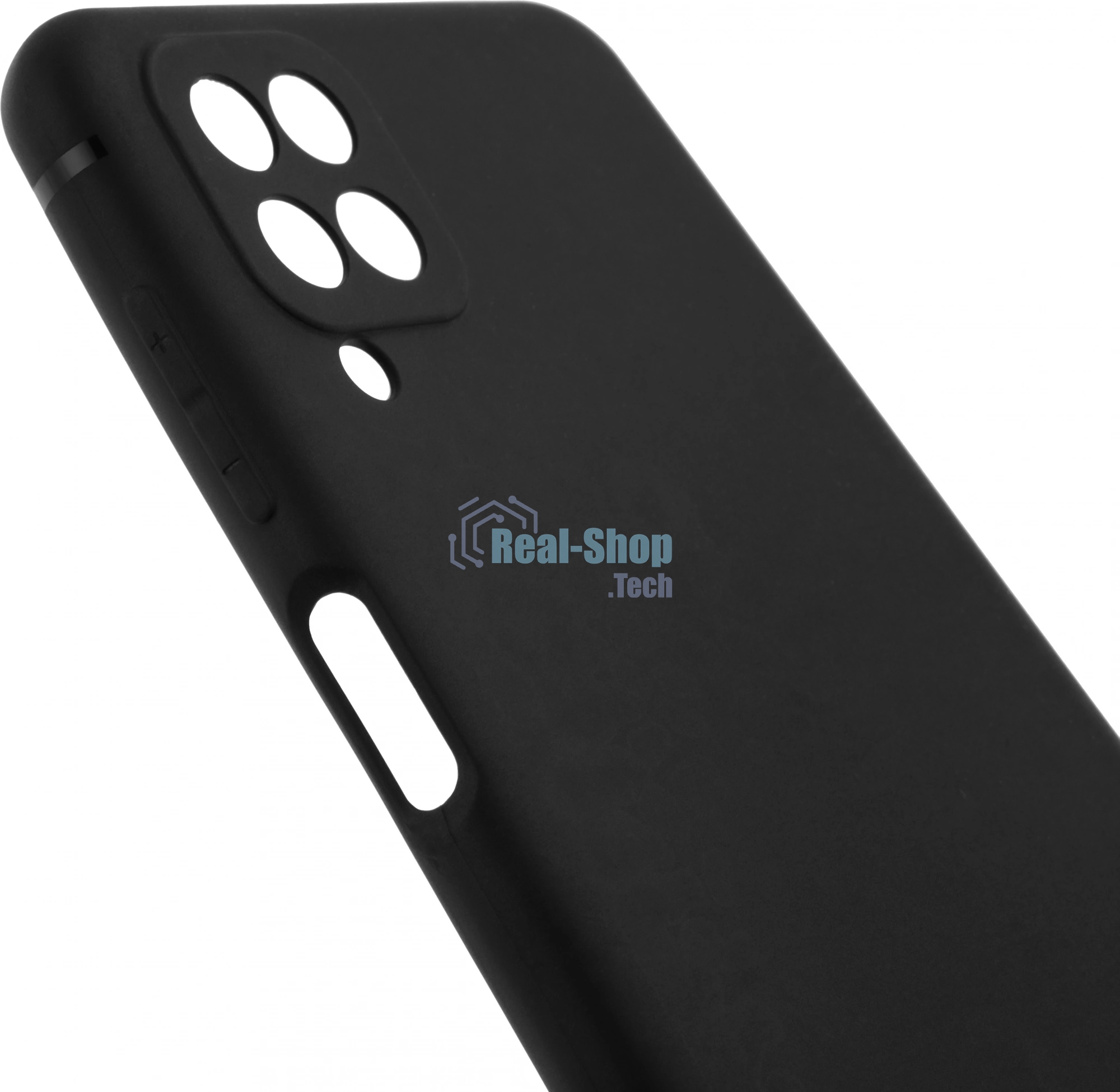 Чехол (клип-кейс) BoraSCO Silicone Case для Samsung Galaxy A12 черный (матовый)