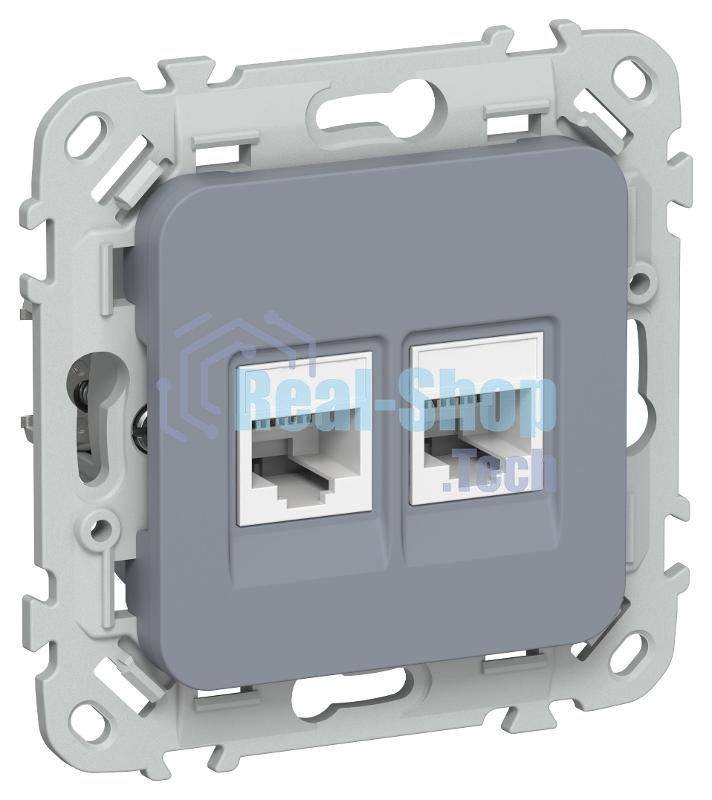 FLITE Розетка 2-ая компьютерная RJ45 кат.5Е UTP РК5е-2-0-ФлМ маренго | FI-K22-1-K35 | IEK