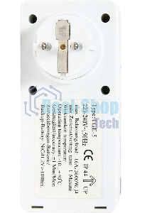 Розетка с таймером Feron (недельная) в защитном корпусе IP 44 3500W/16A 230V, 61926(TM23)