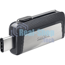 Флешка USB Sandisk DDC2 Ultra Dual (SDDDC2-032G-G46), 32Gb, USB 3.0/USB 3.1 Type C, R/W 150/30, серый/черный