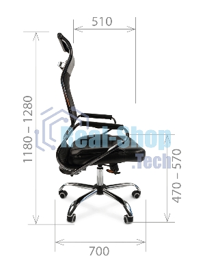 Кресло Chairman 700 черный, сетка, 120 кг, механизм качания