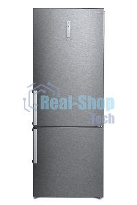 Холодильник Hyundai CC4553F нержавеющая сталь двухкамерный 316/100л морозилка снизу, No Frost