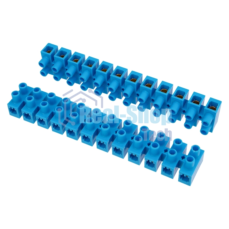 Клеммная винтовая колодка Rexant KВ-25 10-25, ток 60 A, полиэтилен синий (10 шт./уп.)