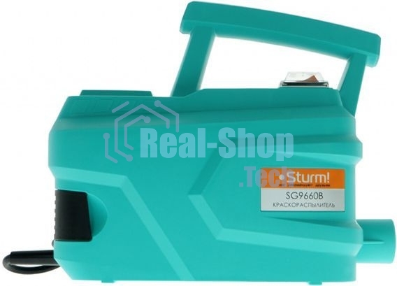 Краскопульт электрический Sturm SG9660B, 600Вт, 1100 мл/мин, бак на поясе, HVLP, С ТУРБИНОЙ SG9660B