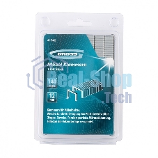 Скобы Gross 12 мм, для мебельного степлера, усиленные, тип 140, 1250 шт.