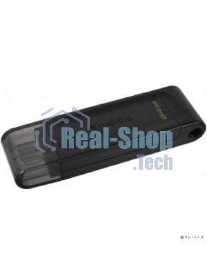 Флешка USB Kingston DataTraveler DT70 (DT70/64Gb), 64Gb, USB Type-C 3.2, R/W 70/45, черный