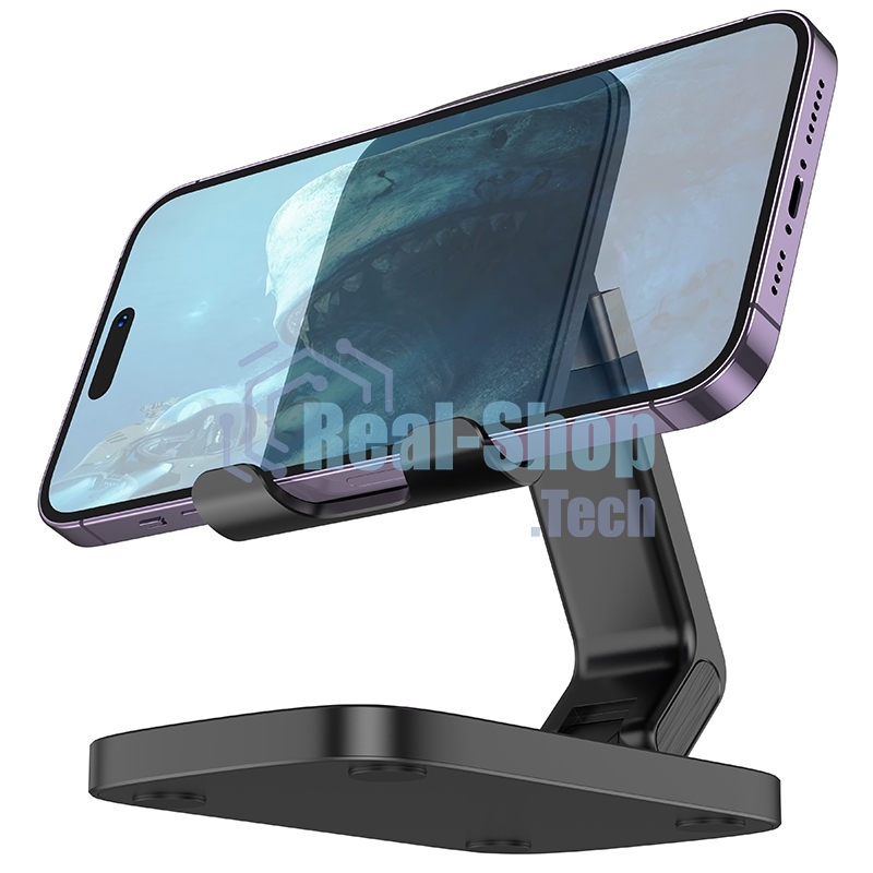 Настольный держатель для телефона Hoco HD8, складной, черный