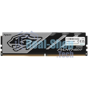 Оперативная память Apacer Panther, DDR5, 16GB (1x16GB), 6000 MHz, CL40, с радиатором, черно-серый