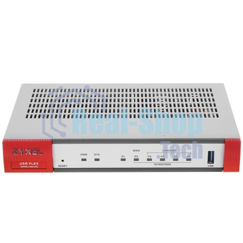 Межсетевой экран Zyxel USG FLEX 100HP с подпиской Gold на 1 год (AS, AV, CF, IDP/DPI, Sandboxing, SecuReporter), 1xRJ-45: 1G PoE+ (LAN/WAN), 7xRJ-45: 1G (LAN/WAN), 1xUSB3.0 **