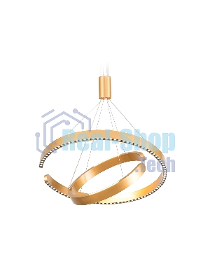 Подвесной светодиодный светильник Ambrella light FL5885/2 GD золото 45W 3000K/4200K/6400K D600/400*1200 (без ПДУ)