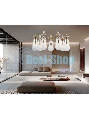 Люстра Ambrella light LH53306/7 BS/CL латунь/прозрачный E14*7 max 40W D770*925