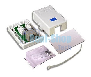 Розетка TWT (TWT-SM1-45-WH) настенная 1 порт RJ-45 категории 5е. UTP. белая