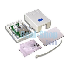 Розетка TWT (TWT-SM1-45-WH) настенная 1 порт RJ-45 категории 5е. UTP. белая