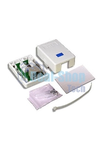 Розетка TWT (TWT-SM1-45-WH) настенная 1 порт RJ-45 категории 5е. UTP. белая